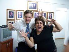 Eu e Elder Dickinson, secretarío financeiro