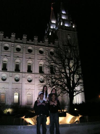 Na Praça do Templo de Salt Lake City