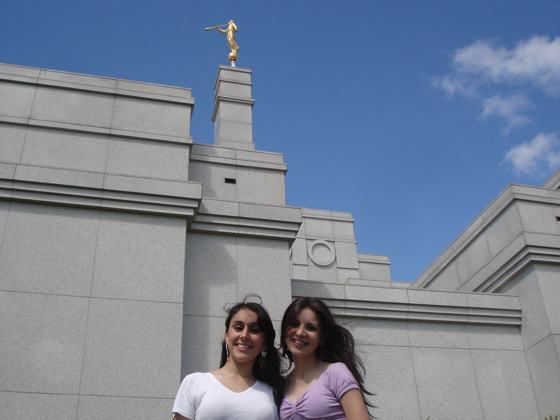 Nat e Marjorie no Templo do Porto Alegre