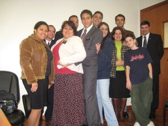 Amigos na designação do Diogo como missionário
