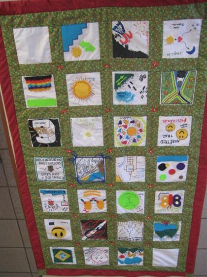 Quilt com o tema “ O que o arbótrio significa para mim” produzido pelas sisteres