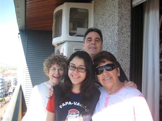 Assistindo ao desfile do 20 de setembro